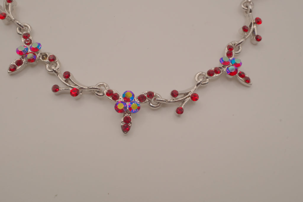Vintage Ruby vine choker necklace