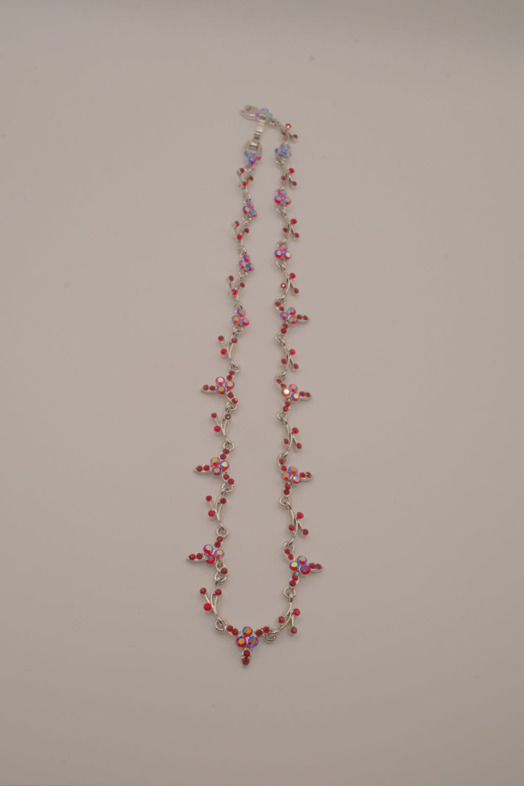 Vintage Ruby vine choker necklace