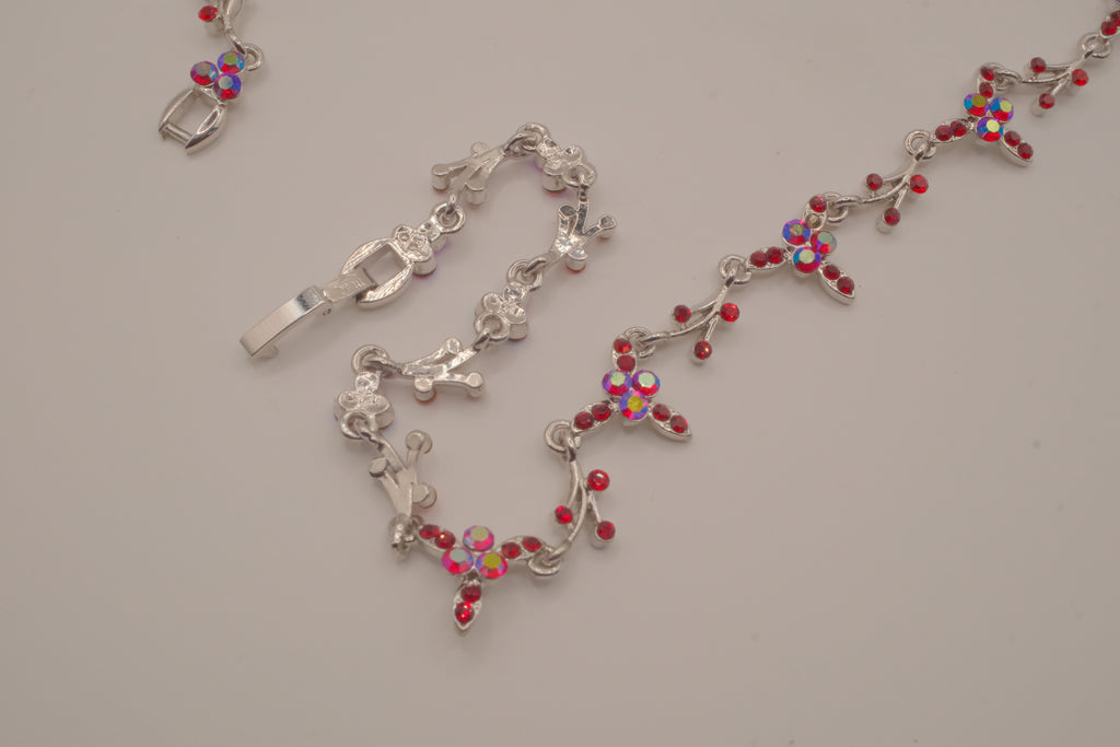 Vintage Ruby vine choker necklace