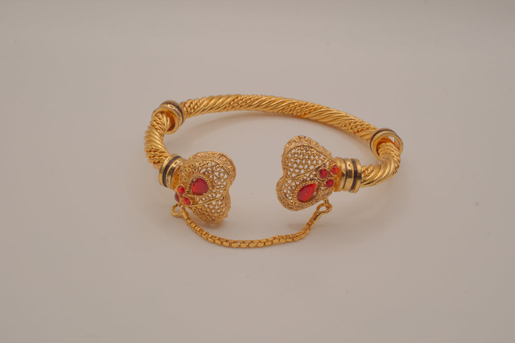 Indian openable gold kada bangle