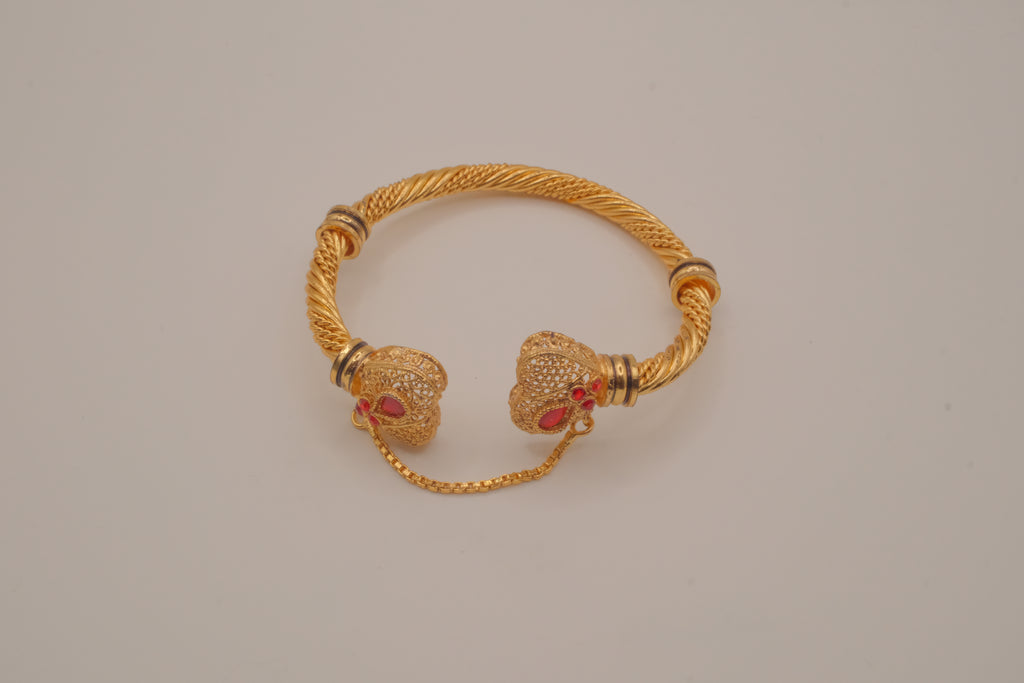 Indian openable gold kada bangle