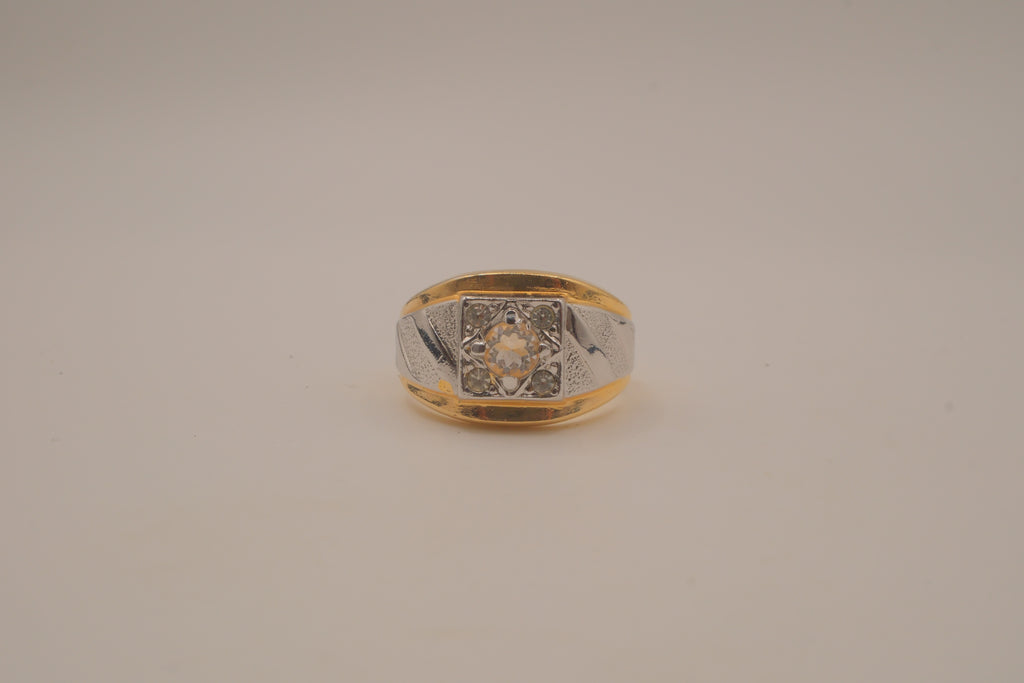 Vintage men's two-tone cocktail ring