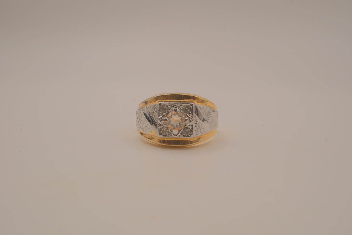 Vintage men's two-tone cocktail ring