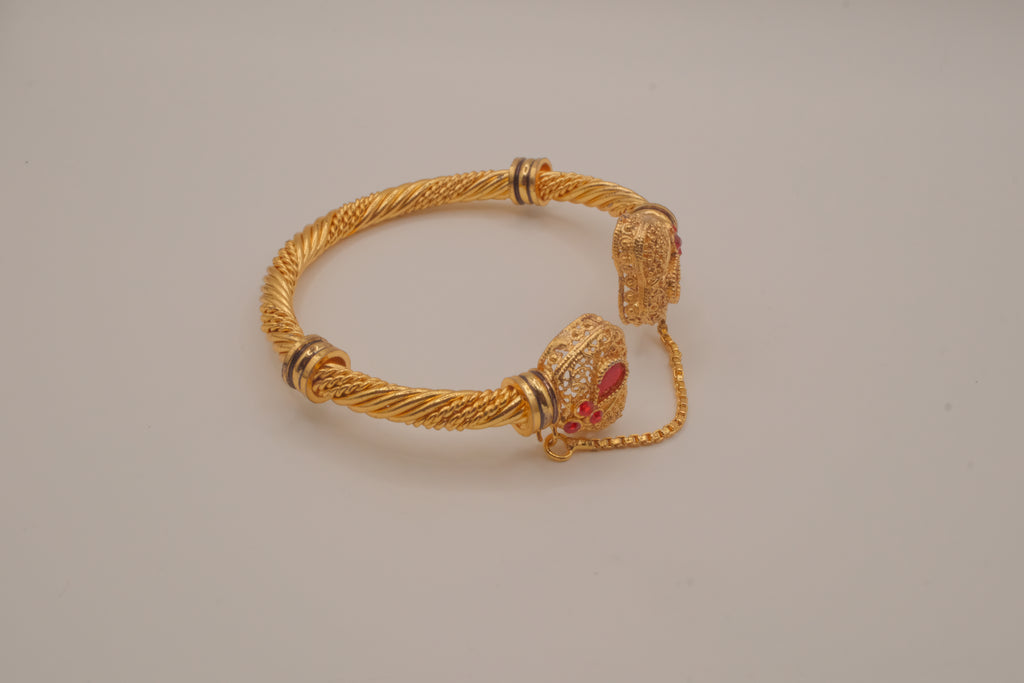 Indian openable gold kada bangle