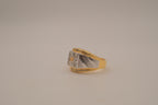 Vintage men's two-tone cocktail ring