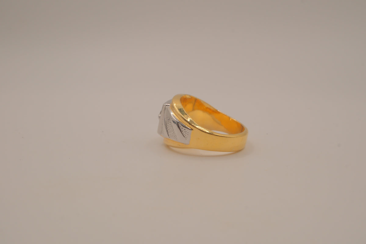 Vintage men's two-tone cocktail ring
