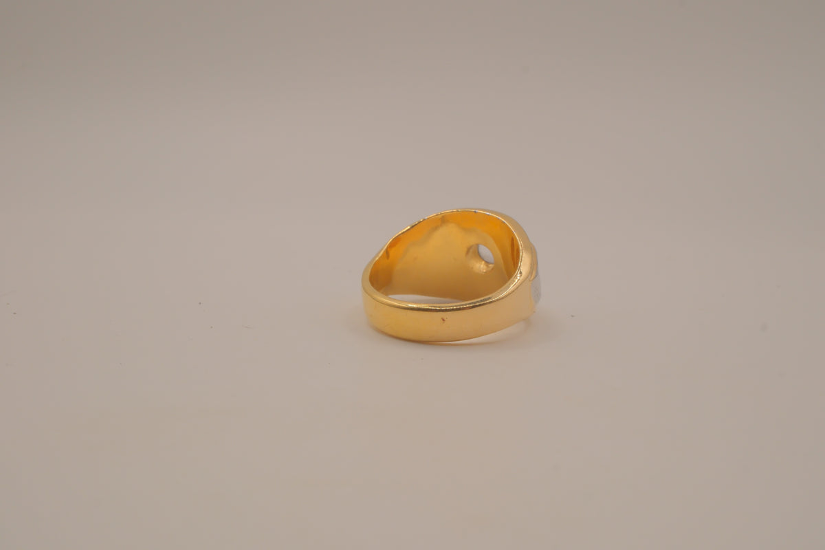 Vintage men's two-tone cocktail ring