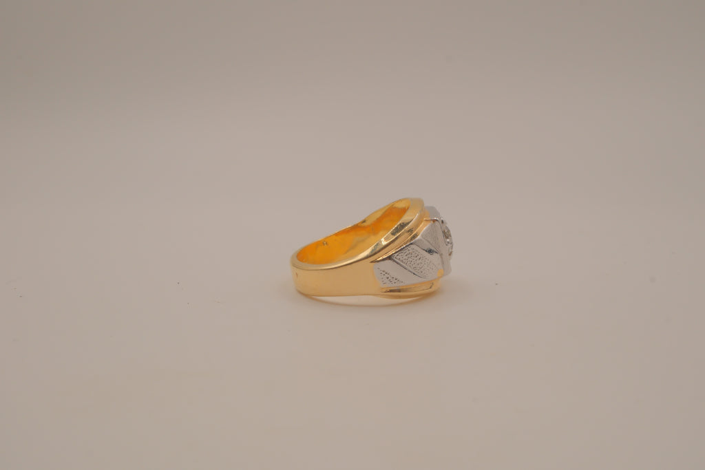 Vintage men's two-tone cocktail ring