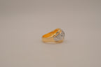 Vintage men's two-tone cocktail ring