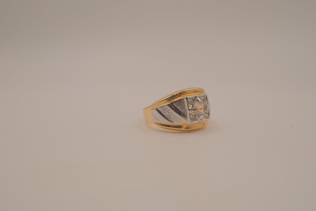 Vintage men's two-tone cocktail ring