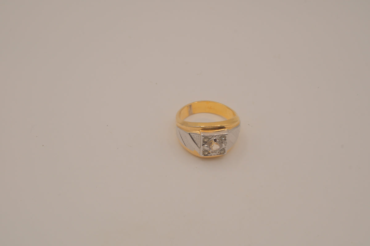 Vintage men's two-tone cocktail ring
