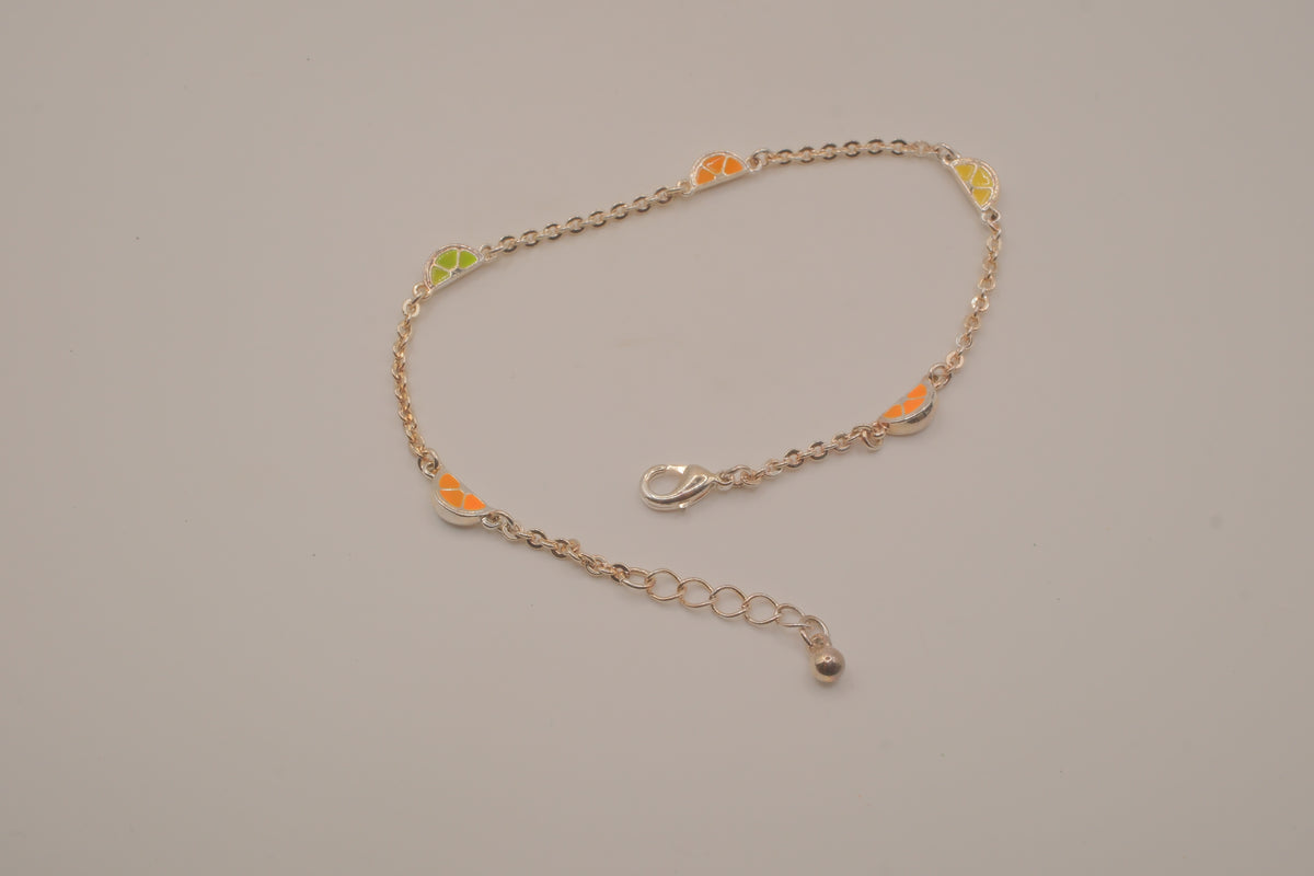 Vintage Avon "Fruity" citrus-themed anklet