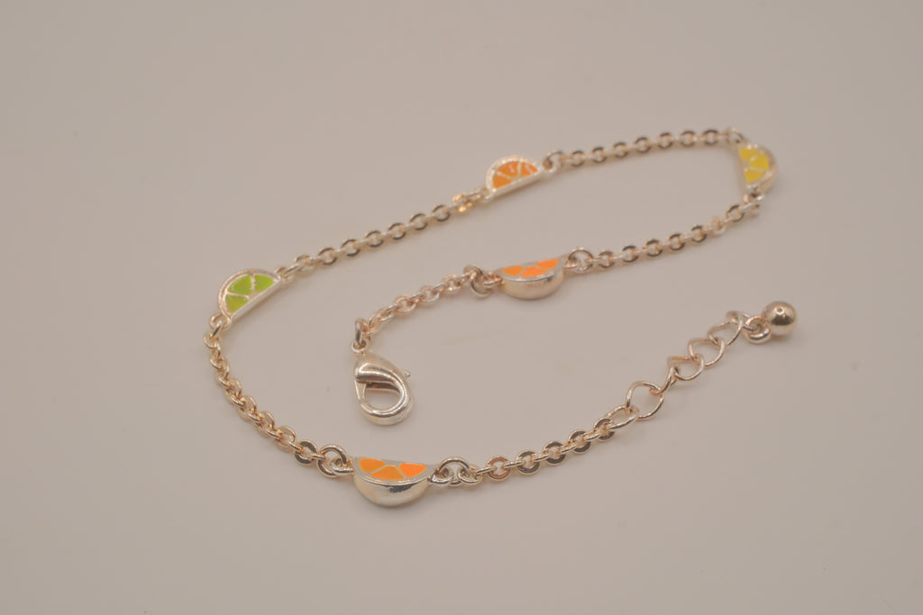 Vintage Avon "Fruity" citrus-themed anklet