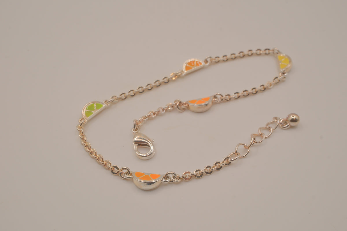 Vintage Avon "Fruity" citrus-themed anklet