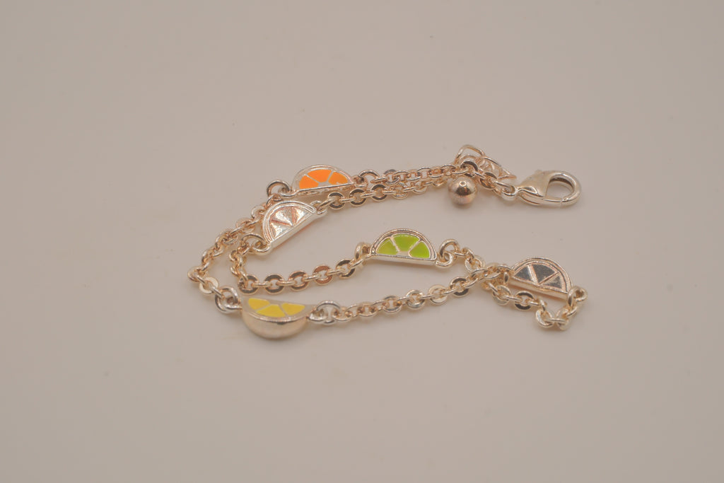 Vintage Avon "Fruity" citrus-themed anklet