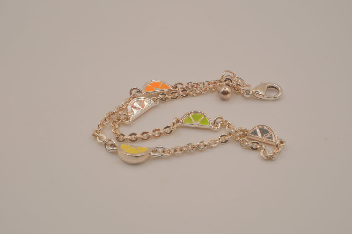 Vintage Avon "Fruity" citrus-themed anklet