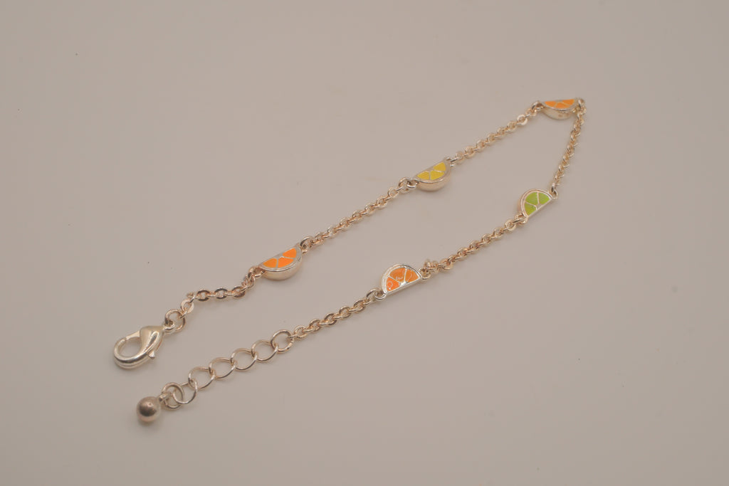 Vintage Avon "Fruity" citrus-themed anklet