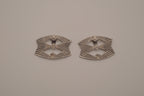 Vintage Art Deco style metal shoe clips