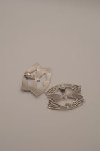 Vintage Art Deco style metal shoe clips