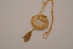 Vintage Victorian-style floral pendant necklace
