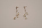 Sterling silver pearl dangle earrings