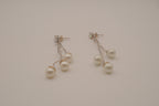 Sterling silver pearl dangle earrings