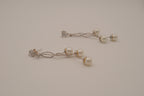 Sterling silver pearl dangle earrings