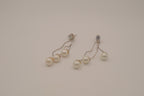 Sterling silver pearl dangle earrings