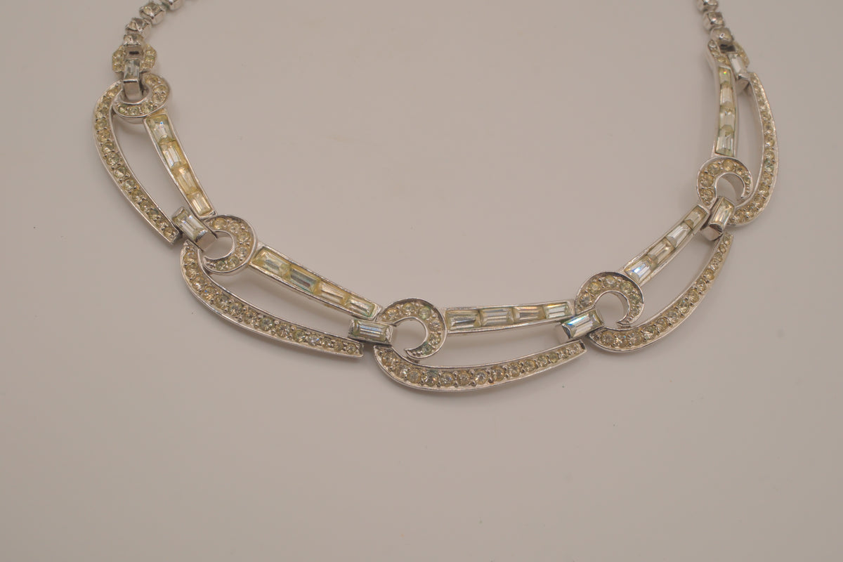 Vintage Art Deco rhinestone necklace