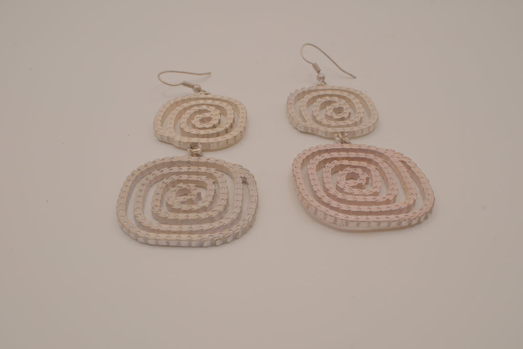 Geometric drop statement earrings