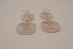Geometric drop statement earrings