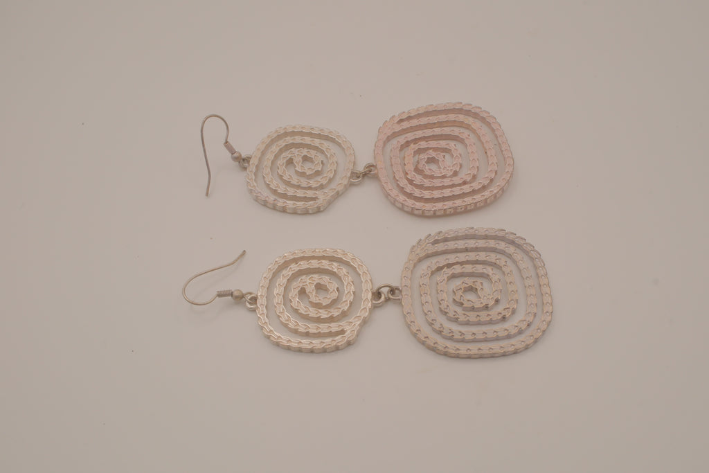 Geometric drop statement earrings