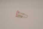 NVC emerald-cut pink rhinestone ring