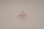 NVC emerald-cut pink rhinestone ring