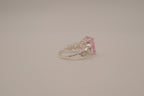 NVC emerald-cut pink rhinestone ring