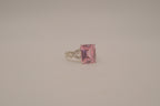 NVC emerald-cut pink rhinestone ring