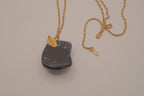 Avon snowflake obsidian pendant necklace