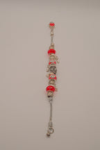 Pandaro style Red Murano glass beads bracelet