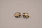Vintage faux pearl oval clip-on earrings