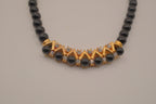 Vintage elegant black beaded necklace