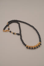 Vintage elegant black beaded necklace