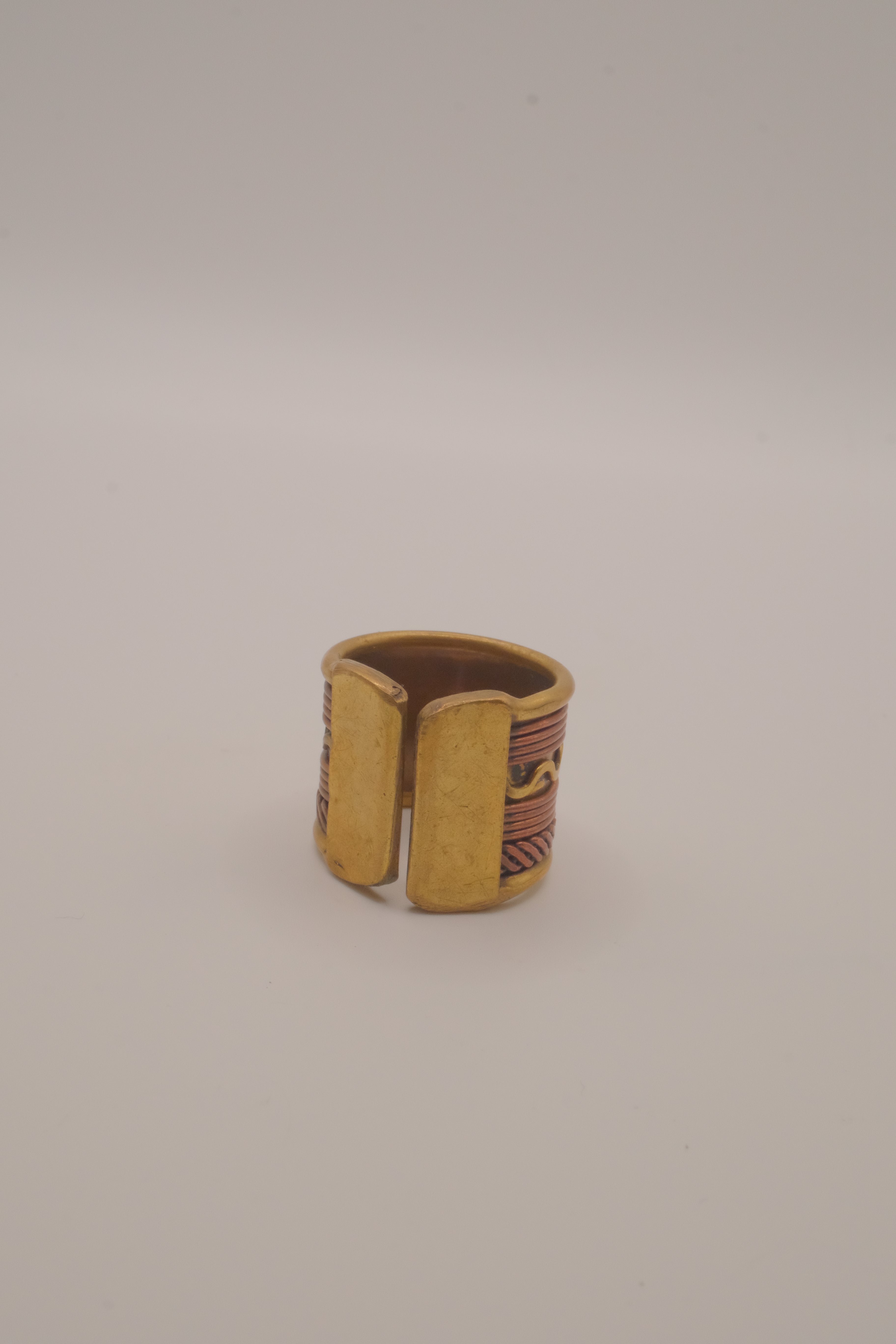 Mixed-metal cuff ring