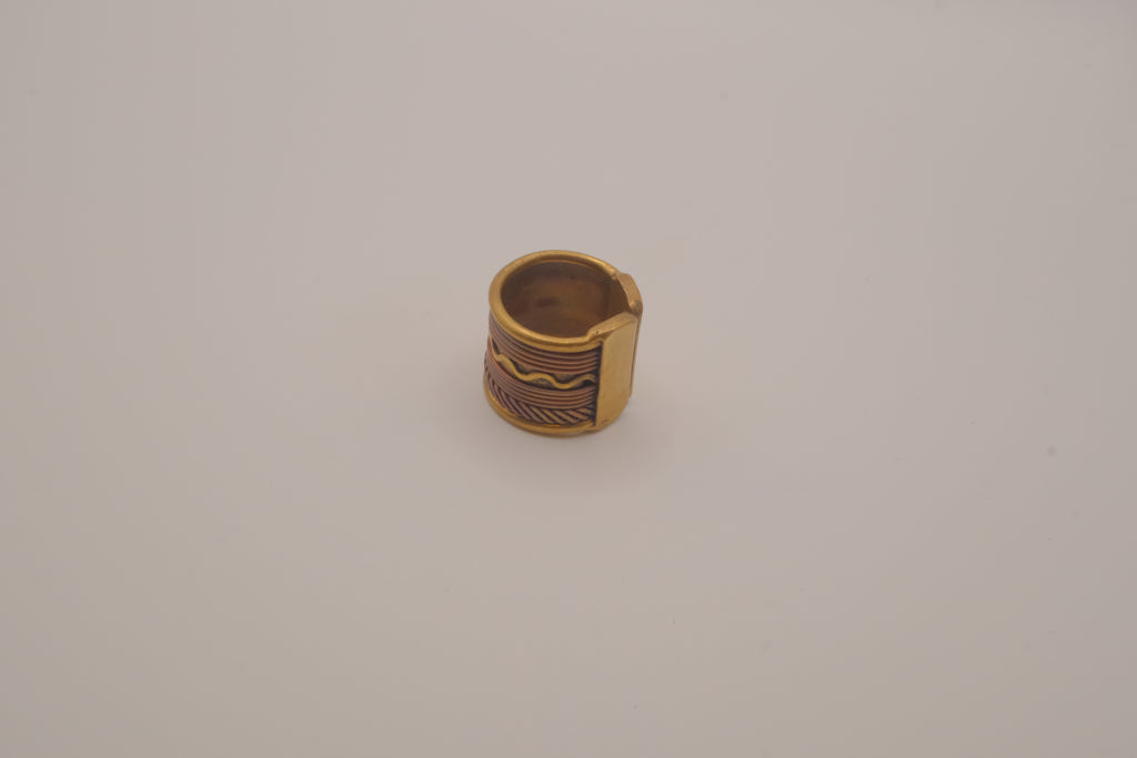 Mixed-metal cuff ring