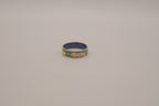 Vintage green cloisonné enamel band ring