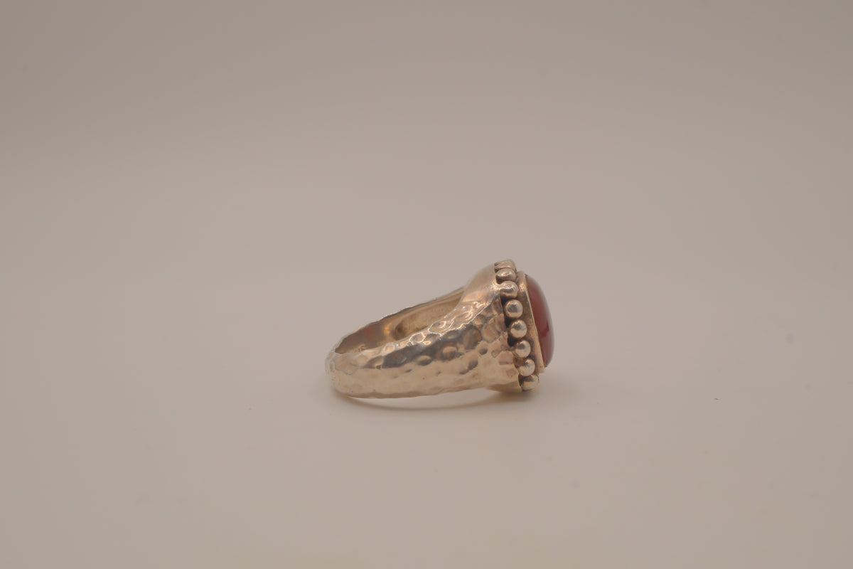 Vintage Carnelian sterling silver ring