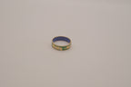 Vintage green cloisonné enamel band ring