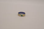 Vintage green cloisonné enamel band ring