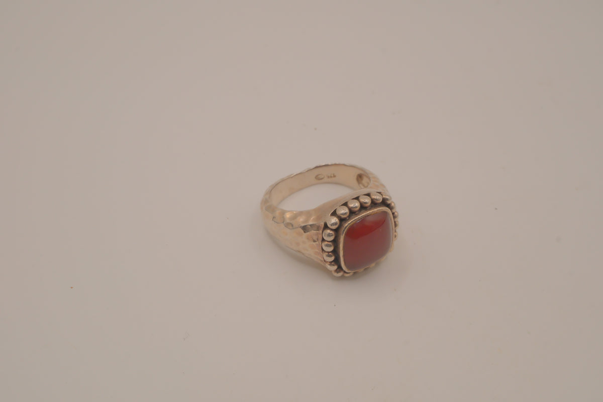 Vintage Carnelian sterling silver ring