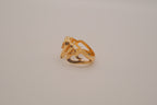 Gold openwork heart ring