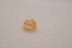 Gold openwork heart ring
